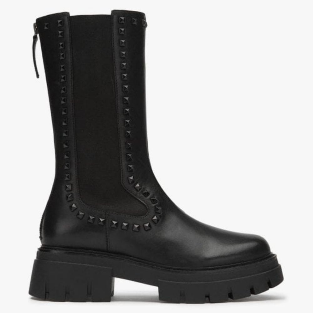 Ash lennox Chelsea Studded Leather Calf boots 39